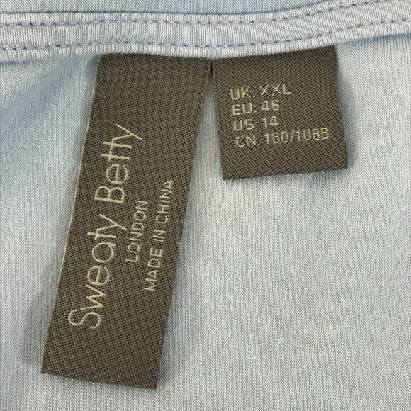 Sweaty Betty Tori Twist Tank Top Women's Plus Size 14 Blue Fitness Performance - Picture 9 of 13